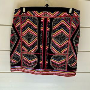 Beaded mini skirt